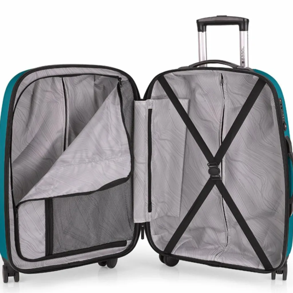 Gabol Hartgepäck|4-Rollen Koffer<Paradise XP 4 Rollen Trolley M 67 cm mit Dehnfalte grün