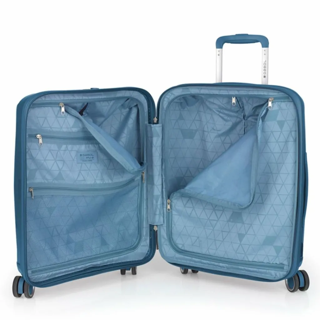 Gabol Hartgepäck Kabinengepäck|4-Rollen Kabinentrolleys<Queens 4 Rollen Kabinentrolley S 54 cm mit Dehnfalte azul