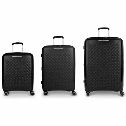 Gabol Koffersets 3-Teilig|Koffersets Als Hartgepäck<Queens 4 Rollen Kofferset 3-teilig mit Dehnfalte negro