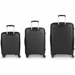 Gabol Koffersets 3-Teilig|Koffersets Als Hartgepäck<Queens 4 Rollen Kofferset 3-teilig mit Dehnfalte negro