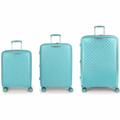 Gabol Queens 4 Rollen Kofferset 3-teilig mit Dehnfalte verde menta