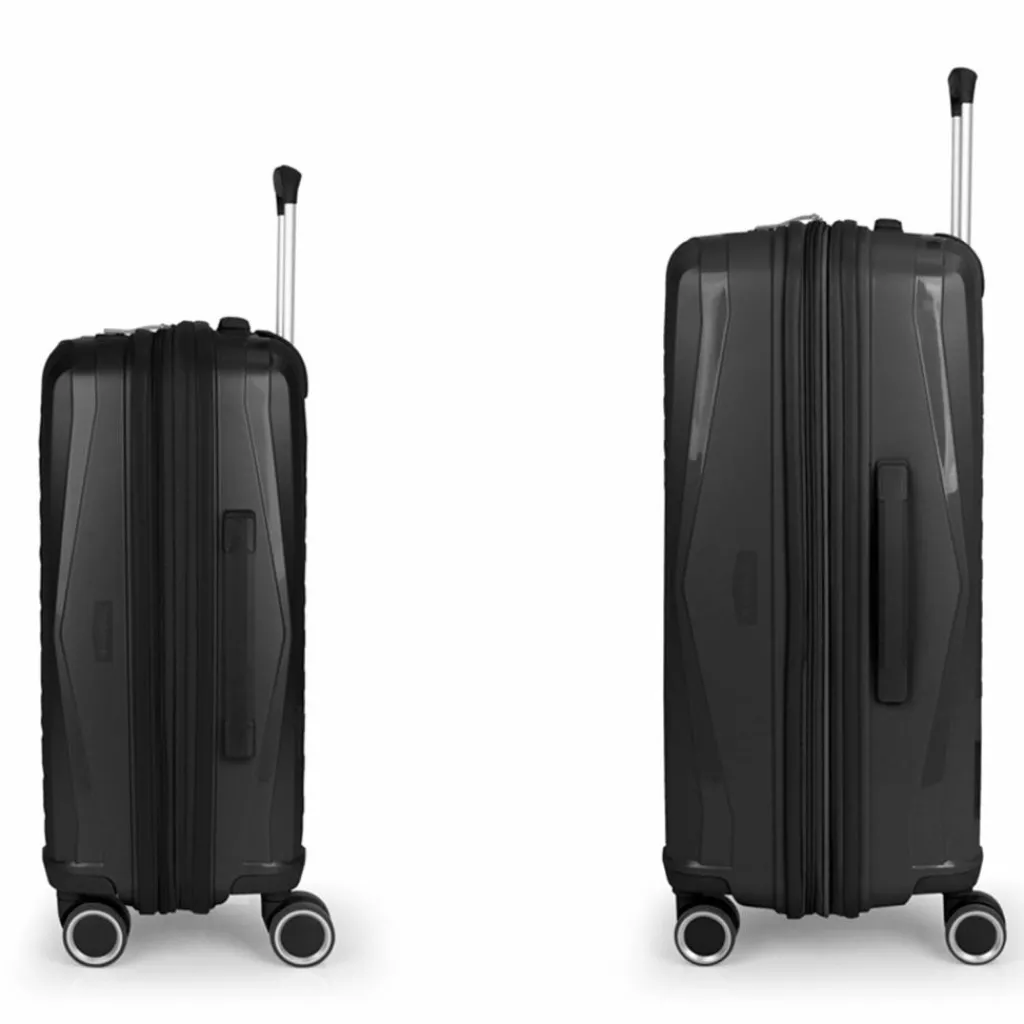 Gabol Koffersets Als Hartgepäck|Koffersets 2-Teilig<Queens 4 Rollen Kofferset 2-teilig mit Dehnfalte negro