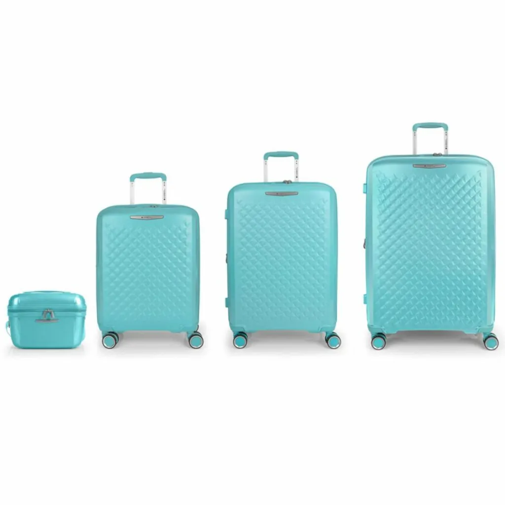 Best Gabol Queens 4 Rollen Kofferset 4-teilig mit Dehnfalte verde menta