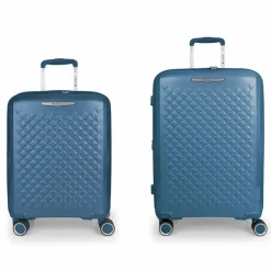 Clearance Gabol Queens 4 Rollen Kofferset 2-teilig mit Dehnfalte azul