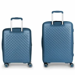 Clearance Gabol Queens 4 Rollen Kofferset 2-teilig mit Dehnfalte azul