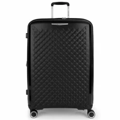 Gabol 4-Rollen Koffer|Hartgepäck<Queens 4 Rollen Trolley L 75 cm mit Dehnfalte negro