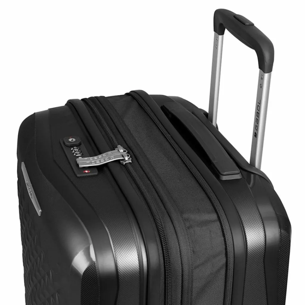 Gabol 4-Rollen Koffer|Hartgepäck<Queens 4 Rollen Trolley L 75 cm mit Dehnfalte negro