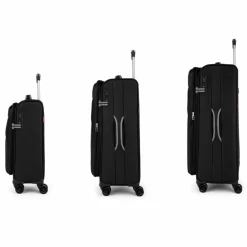 Gabol Koffersets Als Weichgepäck|Koffersets 3-Teilig<Zambia 4 Rollen Kofferset 3-teilig mit Dehnfalte negro