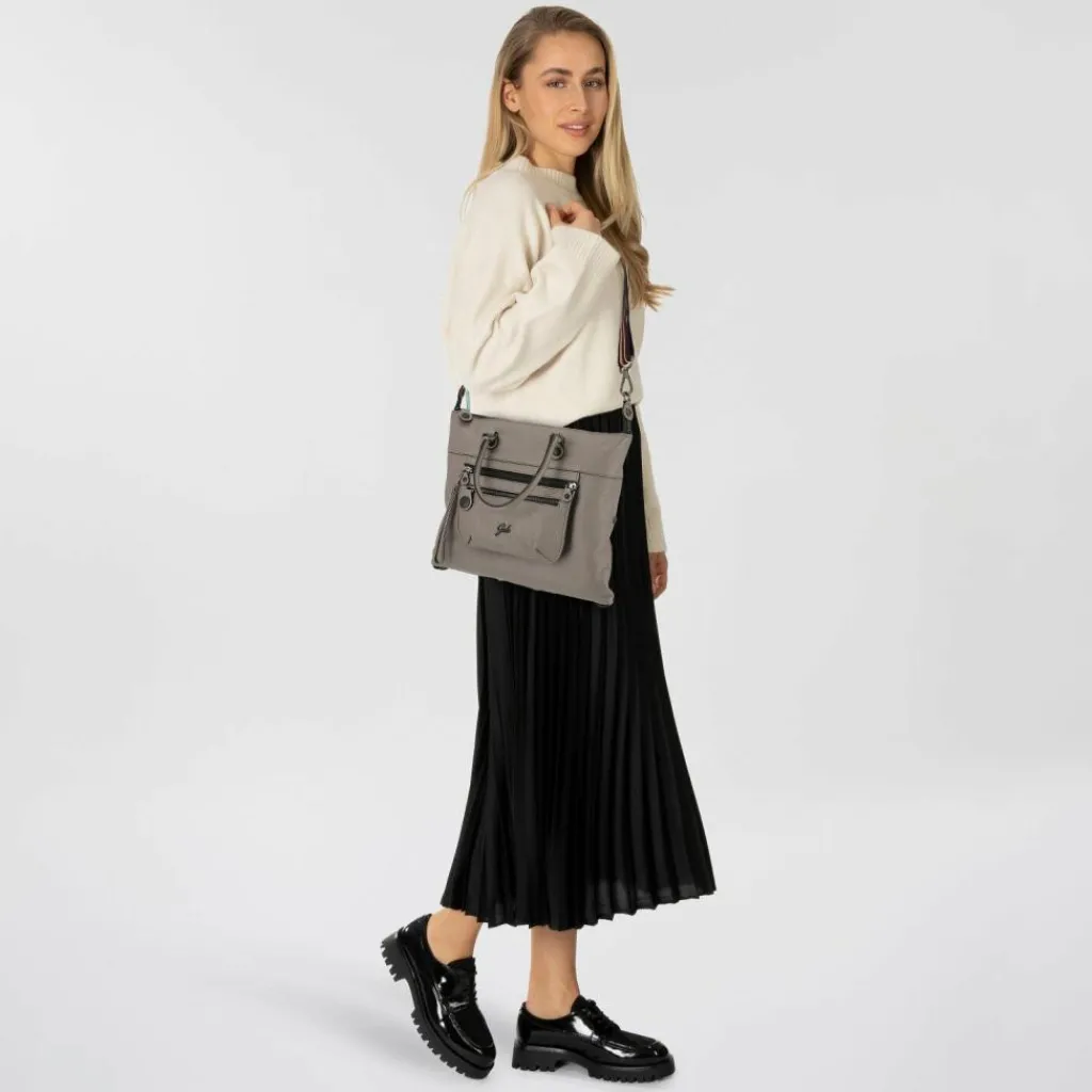 Gabs Henkeltaschen<Lavinia Handtasche Leder 37 cm zinc