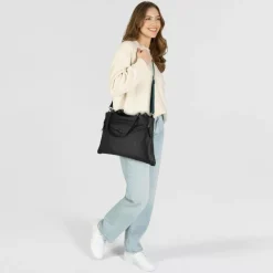 Gabs Henkeltaschen|Schultertaschen<Rosalinde Schultertasche Leder 44 cm black