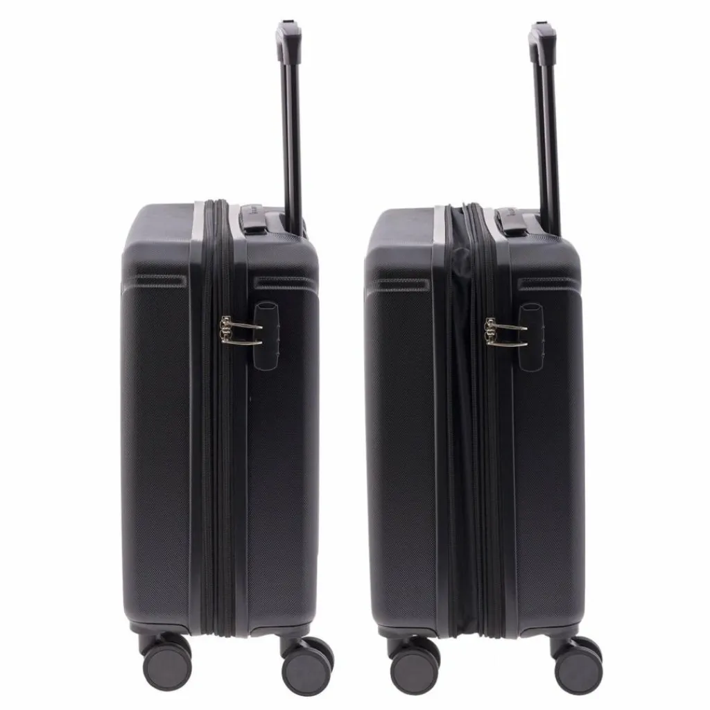 Gladiator Hartgepäck Kabinengepäck|4-Rollen Kabinentrolleys<2900 4 Rollen Kabinentrolley 55 cm mit Dehnfalte black