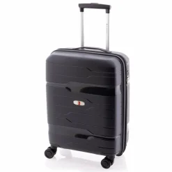 Clearance Gladiator 3800 4 Rollen Kabinentrolley 55 cm mit Dehnfalte black