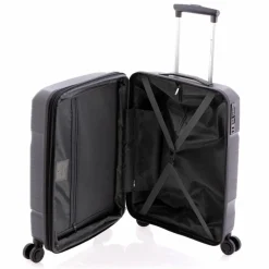 Clearance Gladiator 3800 4 Rollen Kabinentrolley 55 cm mit Dehnfalte black