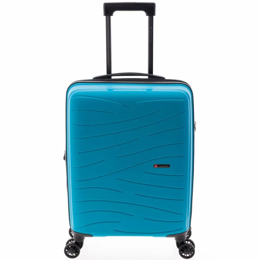 Gladiator Hartgepäck Kabinengepäck|4-Rollen Kabinentrolleys<1700 4 Rollen Kabinentrolley 55 cm mit Dehnfalte turquoise