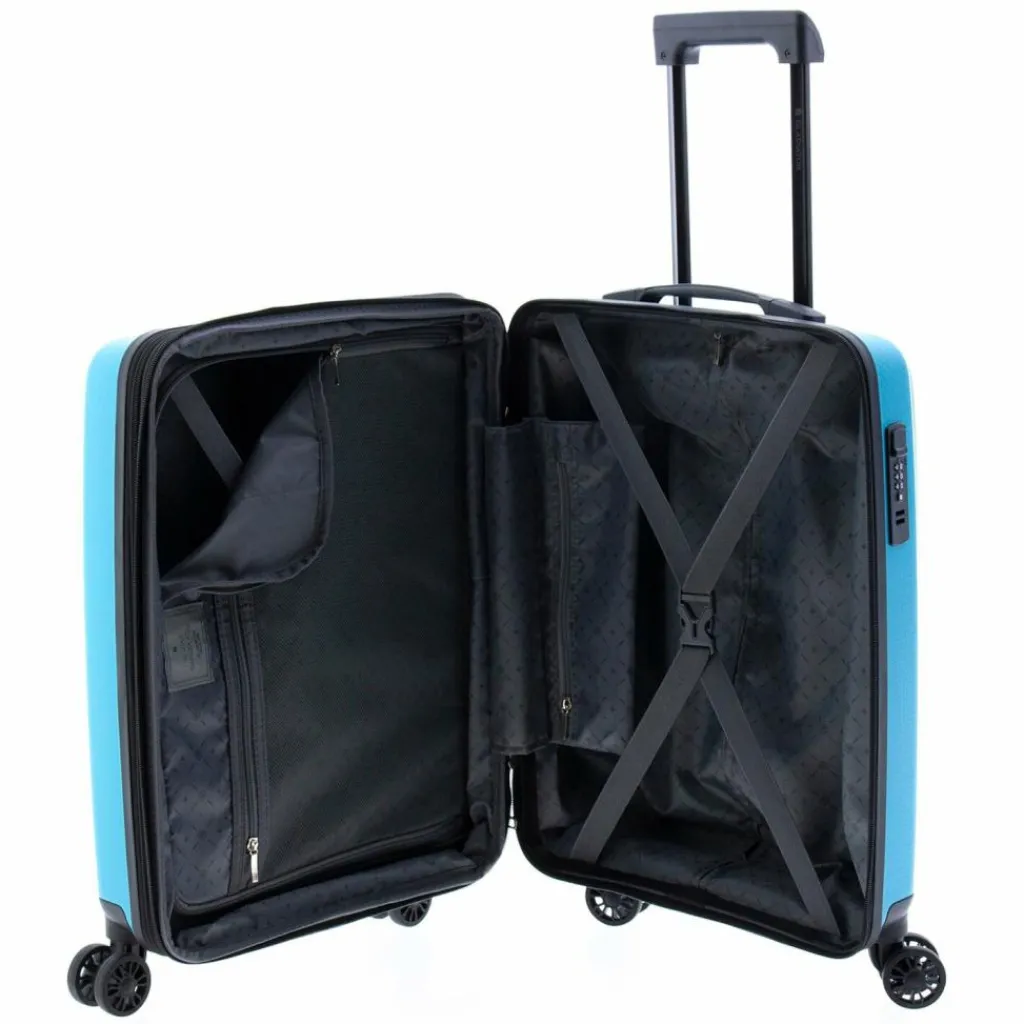 Gladiator Hartgepäck Kabinengepäck|4-Rollen Kabinentrolleys<1700 4 Rollen Kabinentrolley 55 cm mit Dehnfalte turquoise