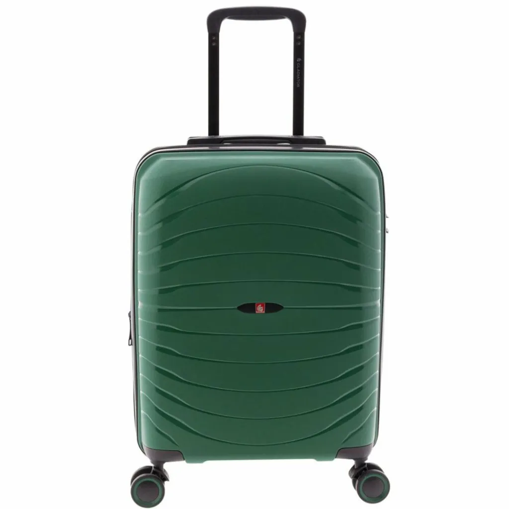 Clearance Gladiator 3400 4 Rollen Kabinentrolley 55 cm mit Dehnfalte green