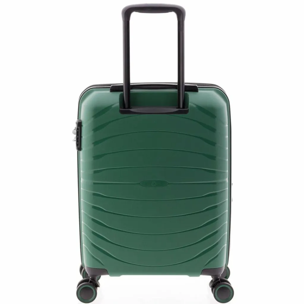Clearance Gladiator 3400 4 Rollen Kabinentrolley 55 cm mit Dehnfalte green