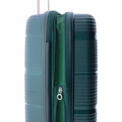 New Gladiator 0800 4 Rollen Kabinentrolley 55 cm mit Dehnfalte green