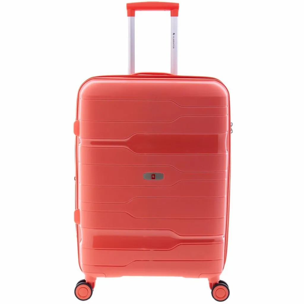 Outlet Gladiator 3800 4 Rollen Trolley 67 cm mit Dehnfalte coral