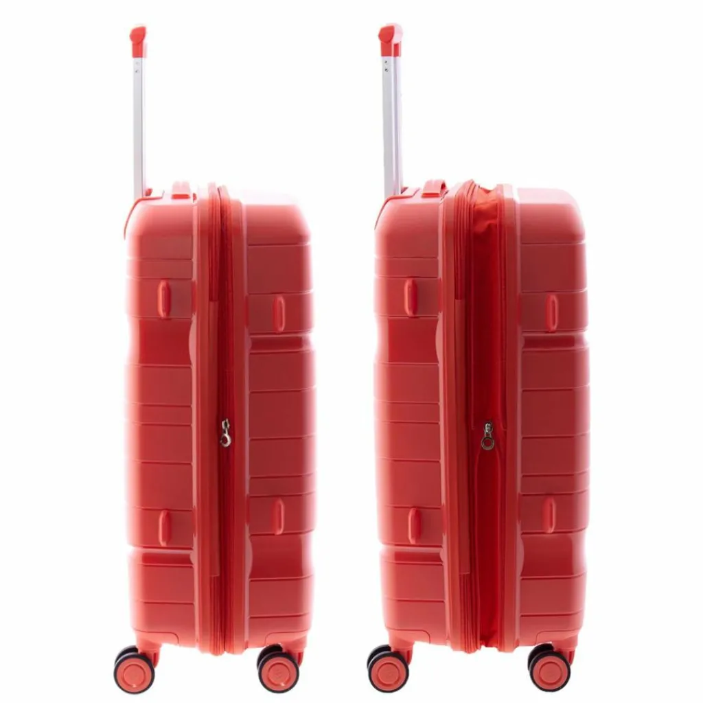 Outlet Gladiator 3800 4 Rollen Trolley 67 cm mit Dehnfalte coral