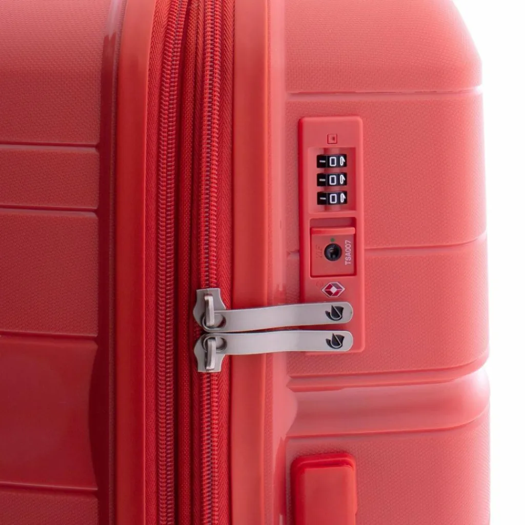 Outlet Gladiator 3800 4 Rollen Trolley 67 cm mit Dehnfalte coral