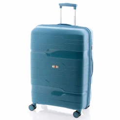Discount Gladiator 3800 4 Rollen Trolley 77 cm mit Dehnfalte bondi blue