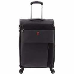 Gladiator Weichgepäck|4-Rollen Koffer<3700 4 Rollen Trolley 66 cm mit Dehnfalte black