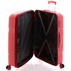 Outlet Gladiator 3800 4 Rollen Trolley 77 cm mit Dehnfalte crimson red