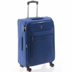Gladiator Weichgepäck|4-Rollen Koffer<2000 4 Rollen Trolley 68 cm mit Dehnfalte blue