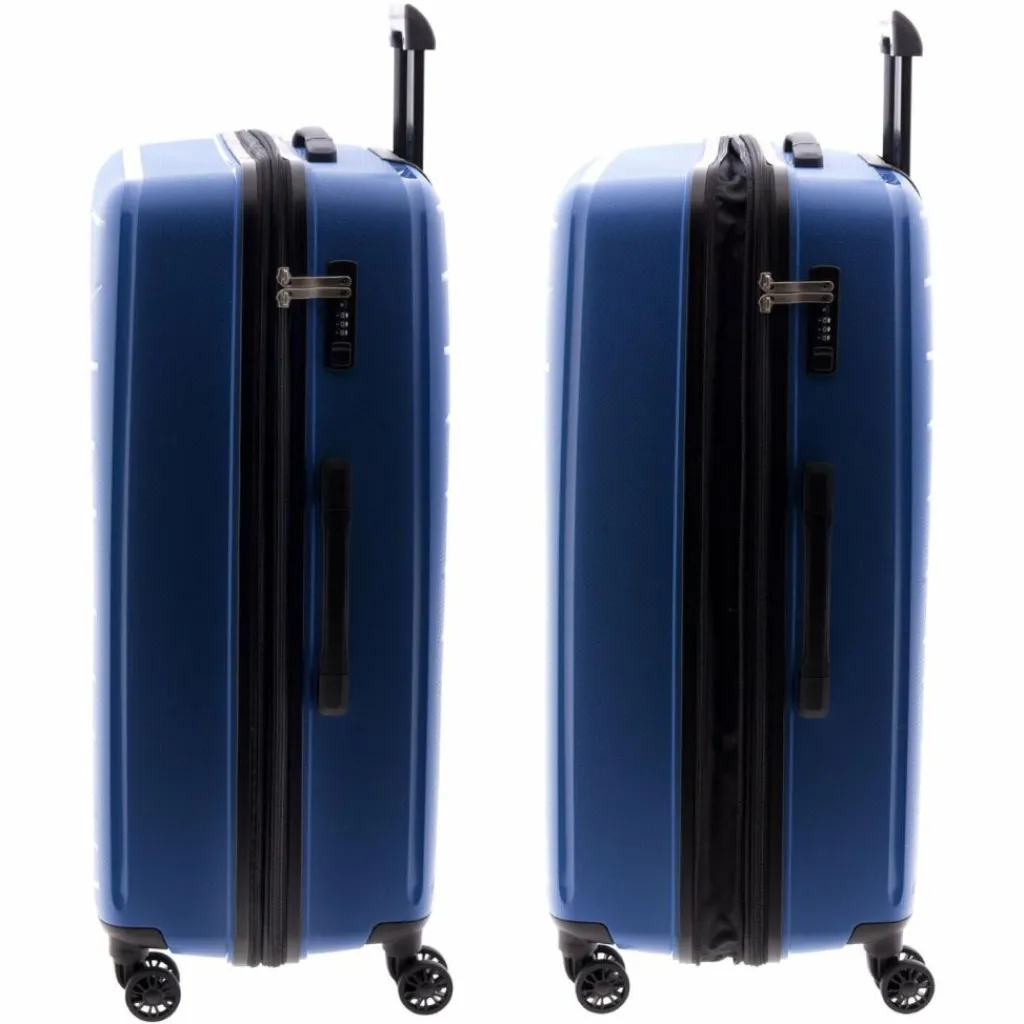 Gladiator 4-Rollen Koffer|Hartgepäck<1700 4 Rollen Trolley 74 cm mit Dehnfalte blue