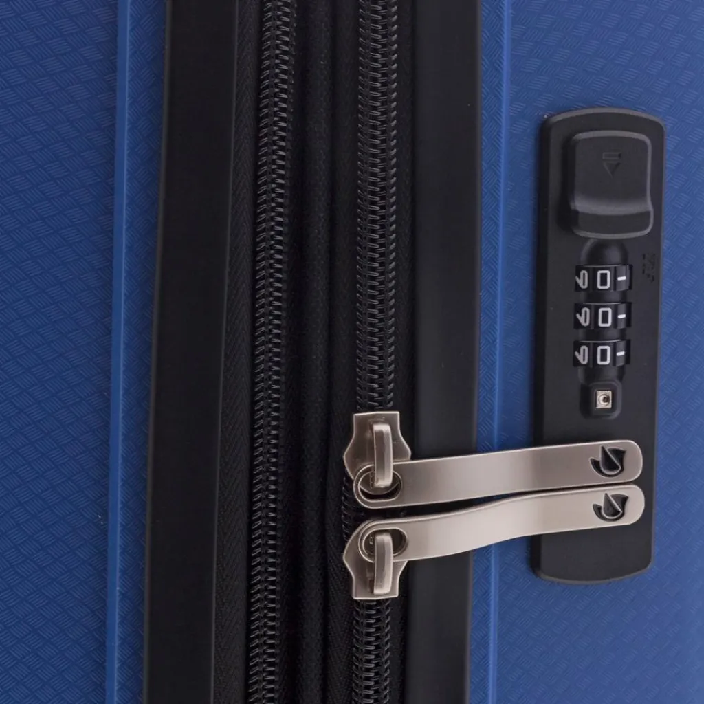 Gladiator 4-Rollen Koffer|Hartgepäck<1700 4 Rollen Trolley 74 cm mit Dehnfalte blue