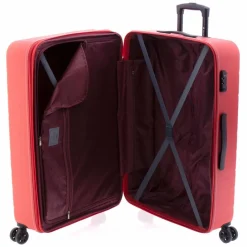 Gladiator 4-Rollen Koffer|Hartgepäck<4300 4 Rollen Trolley 75 cm mit Dehnfalte red