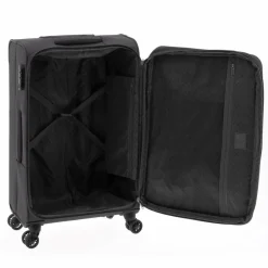 Gladiator Weichgepäck|4-Rollen Koffer<2000 4 Rollen Trolley 68 cm mit Dehnfalte black