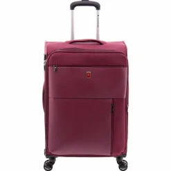 Gladiator Weichgepäck|4-Rollen Koffer<3700 4 Rollen Trolley 66 cm mit Dehnfalte red