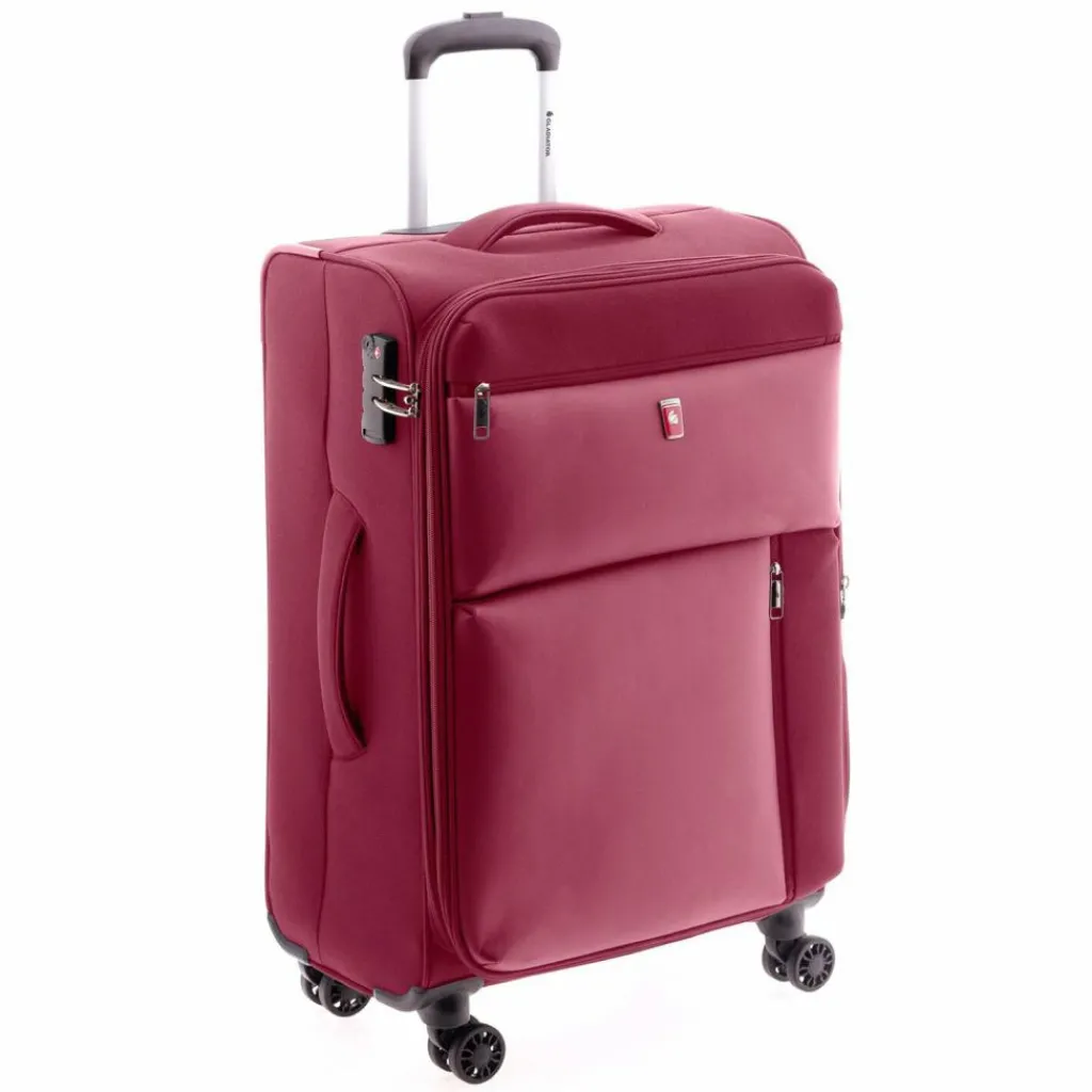 Gladiator Weichgepäck|4-Rollen Koffer<3700 4 Rollen Trolley 66 cm mit Dehnfalte red