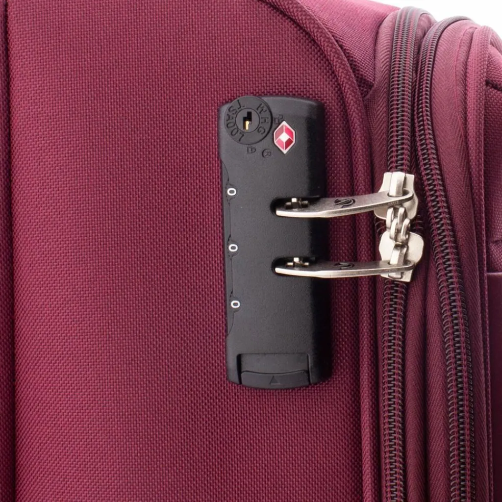 Gladiator Weichgepäck|4-Rollen Koffer<3700 4 Rollen Trolley 66 cm mit Dehnfalte red