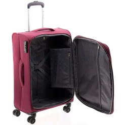 Gladiator Weichgepäck|4-Rollen Koffer<3700 4 Rollen Trolley 66 cm mit Dehnfalte red