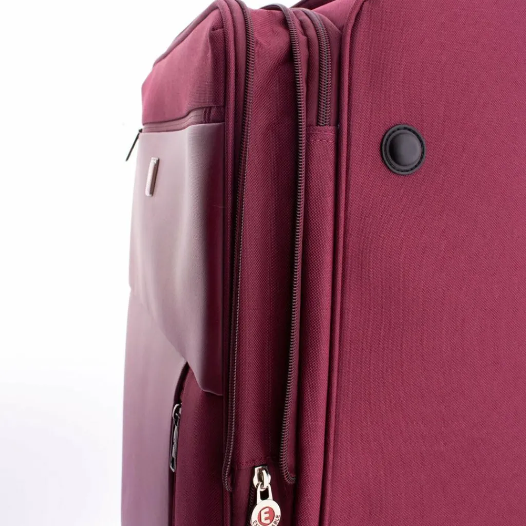 Gladiator Weichgepäck|4-Rollen Koffer<3700 4 Rollen Trolley 66 cm mit Dehnfalte red