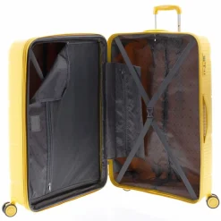 Online Gladiator 0800 4 Rollen Trolley 76 cm mit Dehnfalte yellow