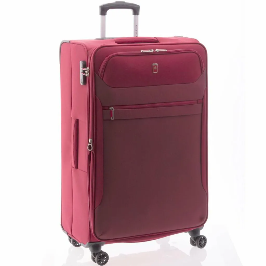 Gladiator Weichgepäck|4-Rollen Koffer<2000 4 Rollen Trolley 78 cm mit Dehnfalte red