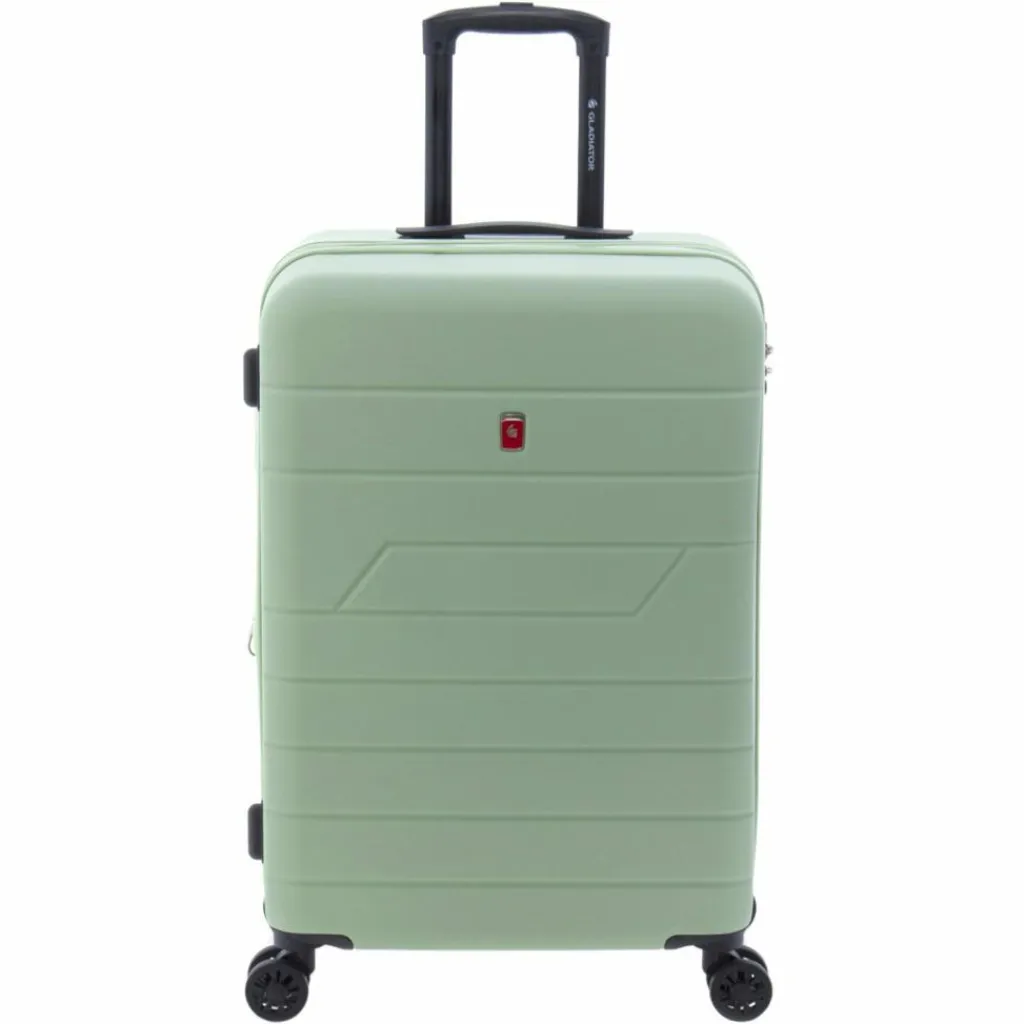Gladiator 4-Rollen Koffer|Hartgepäck<4300 4 Rollen Trolley 65 cm mit Dehnfalte green
