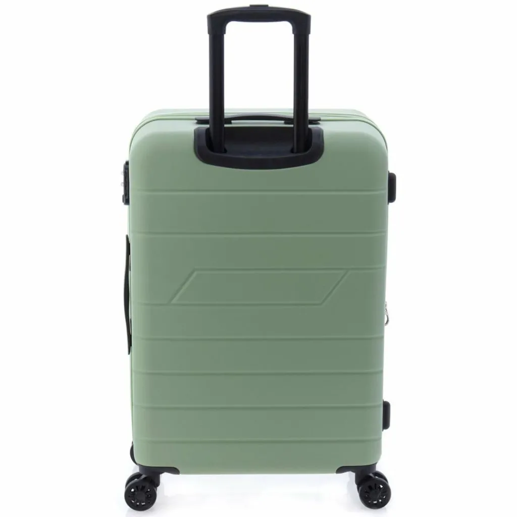 Gladiator 4-Rollen Koffer|Hartgepäck<4300 4 Rollen Trolley 65 cm mit Dehnfalte green