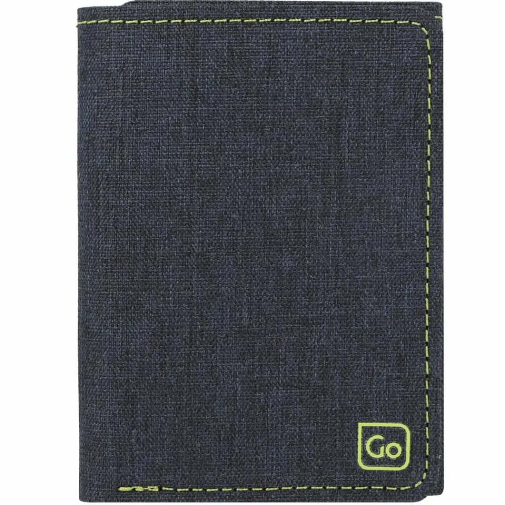 Go Travel Herrengeldbörsen Hochformat|Damengeldbörsen Hochformat<Geldbörse RFID Schutz 8 cm grau