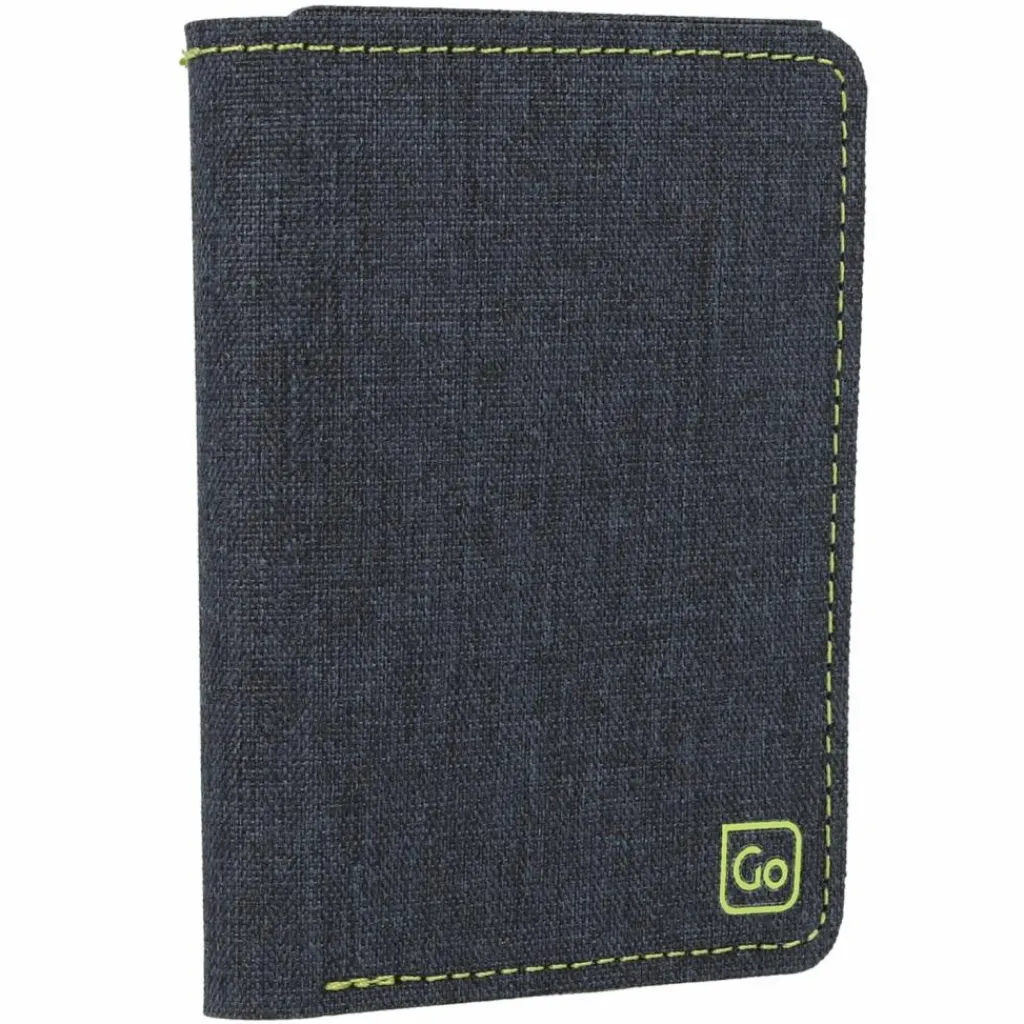 Go Travel Herrengeldbörsen Hochformat|Damengeldbörsen Hochformat<Geldbörse RFID Schutz 8 cm grau