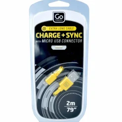 Go Travel Pc-Zubehör<Micro USB Lade- und Sync-Kabel 200 cm gelb