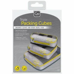 Go Travel Wäschebeutel|Schuhbeutel<Packing Cubes Packtasche Set 3tlg. yellow