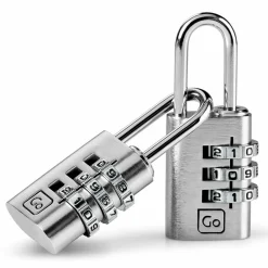 Go Travel Zahlenschlösser<Zahlenschloss-Set 2 tlg. sliber
