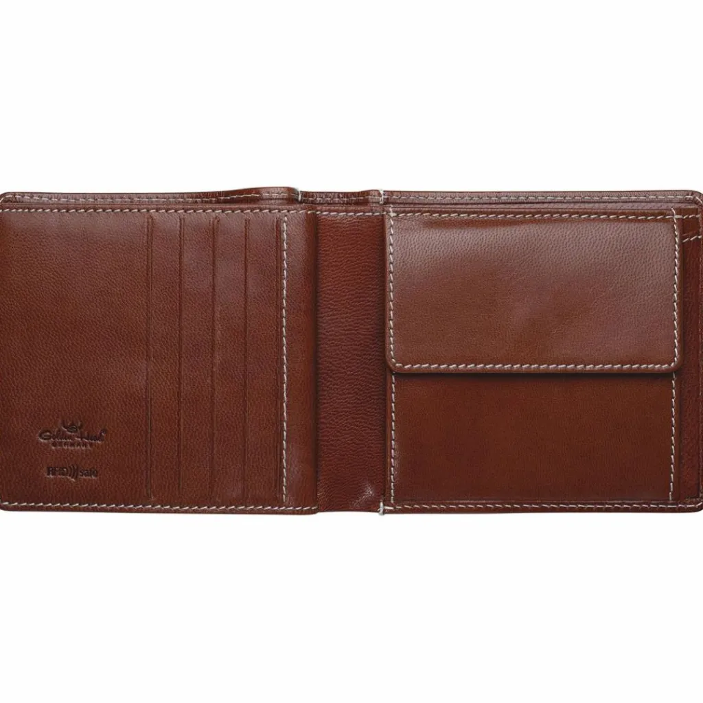 Golden Head Herrengeldbörsen Querformat<Bari Geldbörse RFID Schutz Leder 11.5 cm cognac