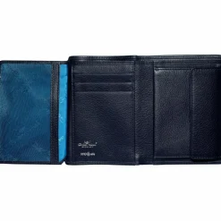 Online Golden Head Capri Geldbörse RFID Schutz Leder 9 cm blau