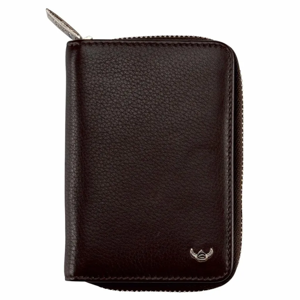 Golden Head Capri Geldbörse RFID Schutz Leder 8 cm dunkelbraun